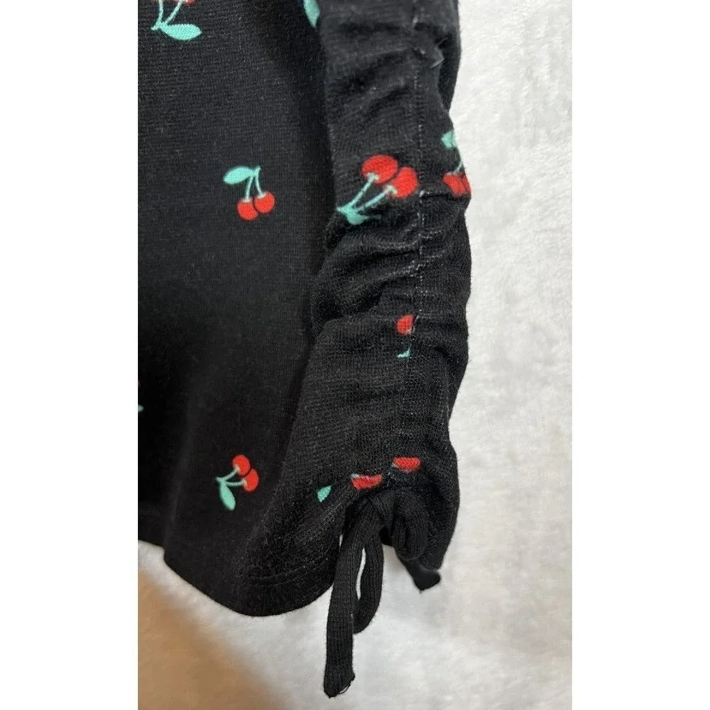 Art Class Tank Dress Girls Sz‎ XL 14-16 Black w/ cherries-Straps-Pre-owned - Picture 2 of 3